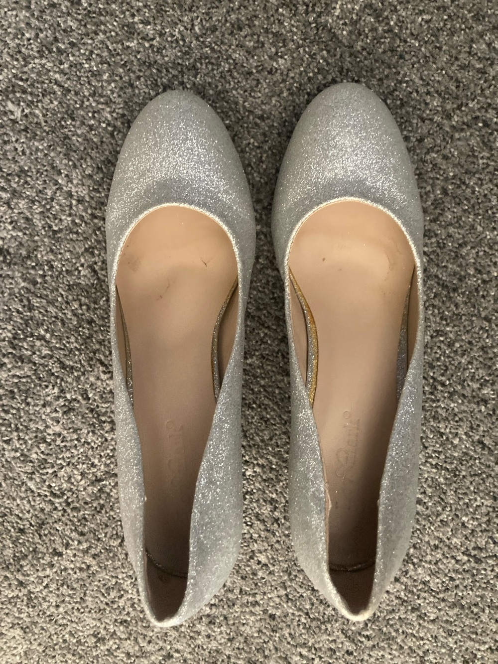 Women's Silver Glitter Pumps — Sparkle Pumps